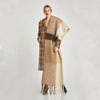 women's fashion color block imitation cashmere tassel winter scarves