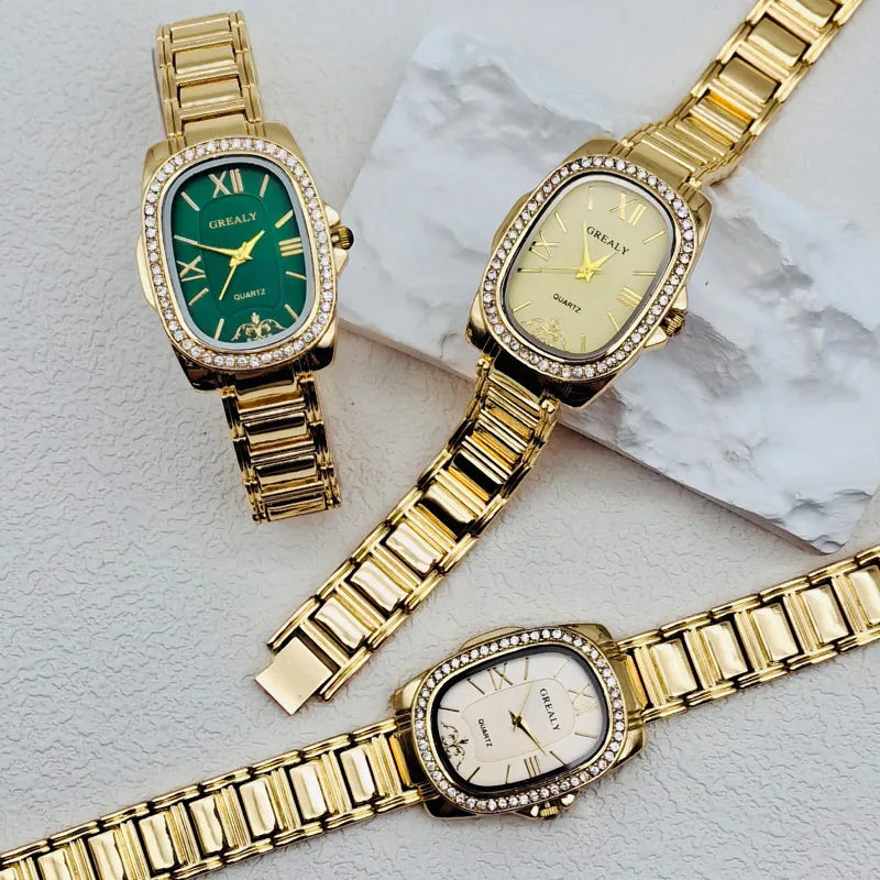 Casual Solid Color Horseshoe Buckle Quartz Watch Women's Watches