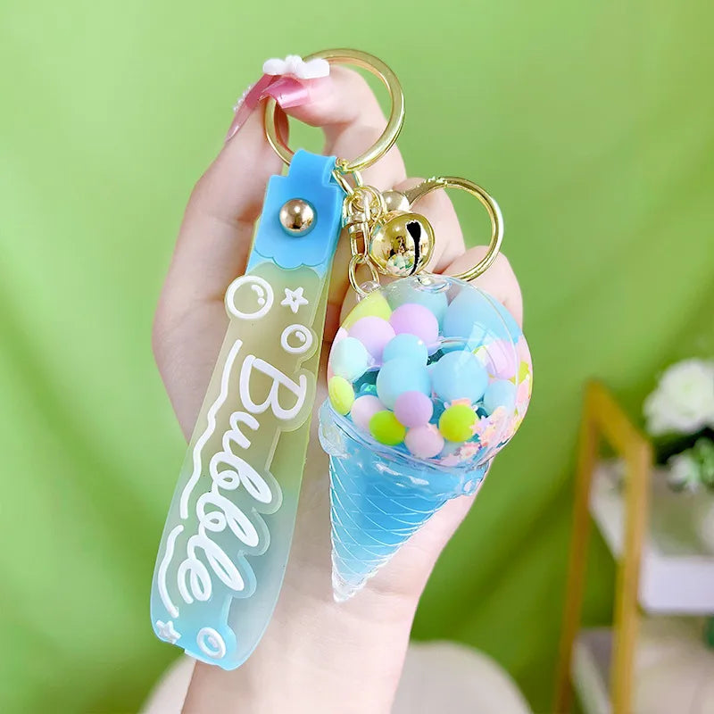 cute letter arylic unisex bag pendant keychain