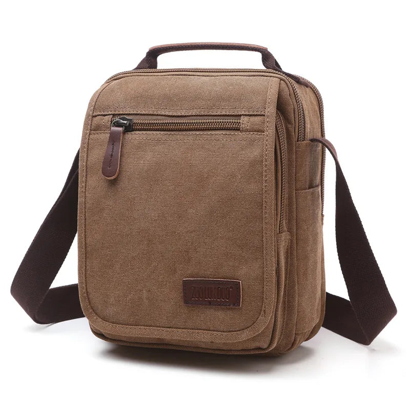 new canvas bag men's messenger bag Korean shoulder bag handbag multi-pocket ID bag a generation of hair