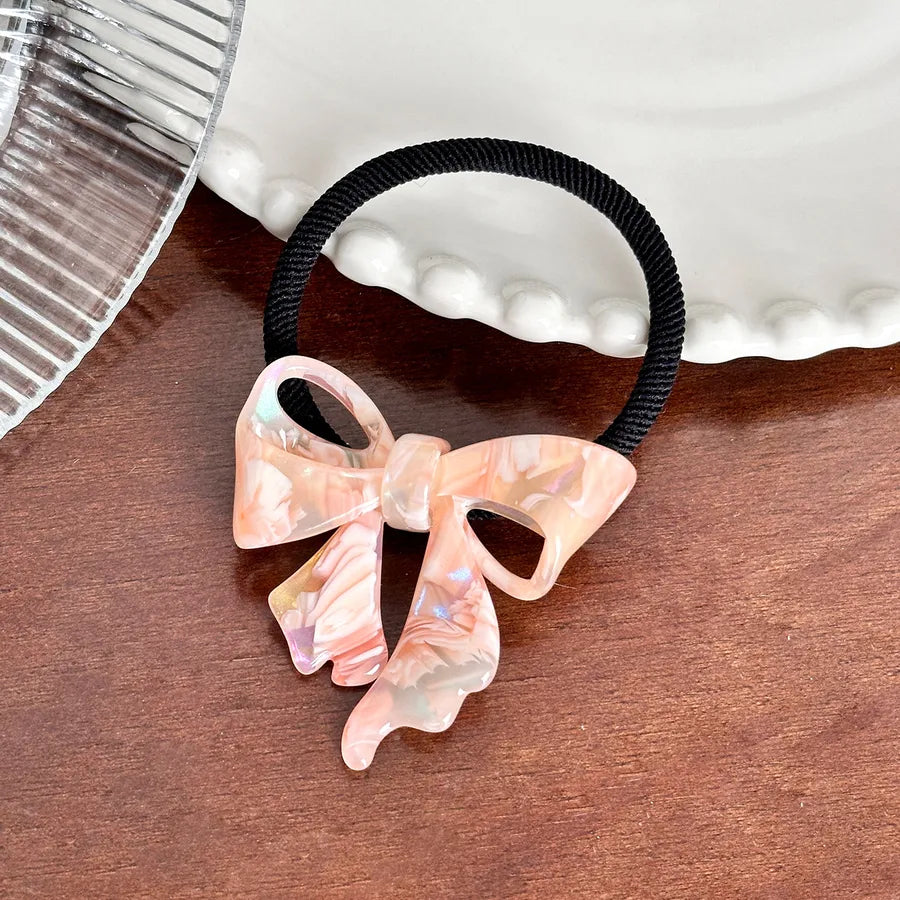 Sweet Versatile 3D Butterfly Knot Hair Clip High Ponytail Side Duckbill Clip Acetate Hair Accessories For Women Simple Style