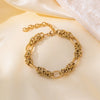 Wholesale Jewelry Elegant Simple Style Geometric Heart Shape 304 Stainless Steel Plating Beaded Chain Paperclip Chain cable chain Bracelets Necklace