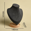 Wooden Mannequin Necklace Jewelry Display Stand Portrait Model Jewelry Accessory Showcase Handmade Simple Style All Season