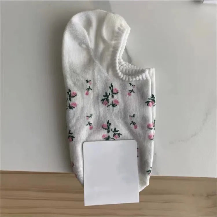 A Pair Cute Sweet Women's Ditsy Floral Cotton Polyester Ankle Socks