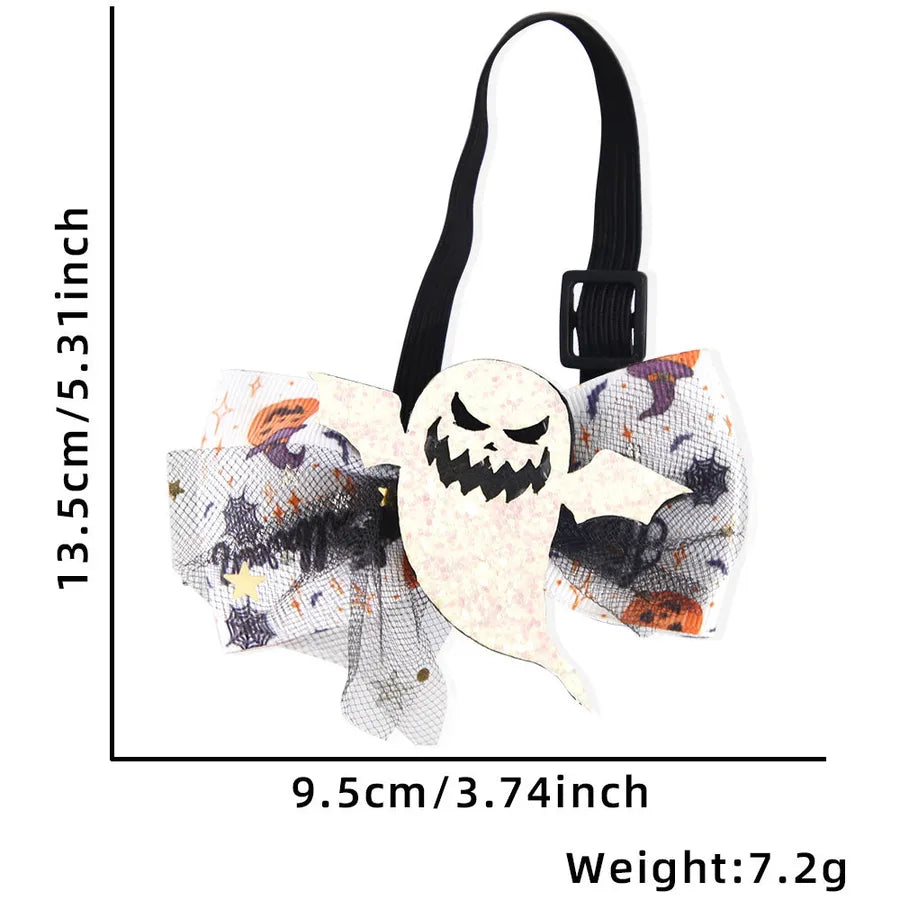 Halloween Cute ghost Skull Elastic string Felt cloth Party Festival Pet tie