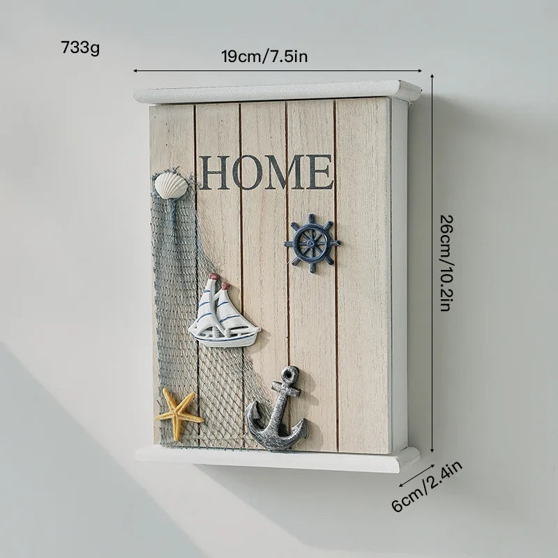 Marine Style Simple Style Tower Starfish Bird Density plate Wood pendant Wall Art
