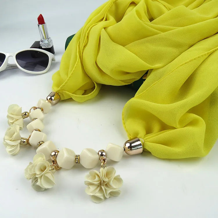 women's sweet flower chiffon kerchief