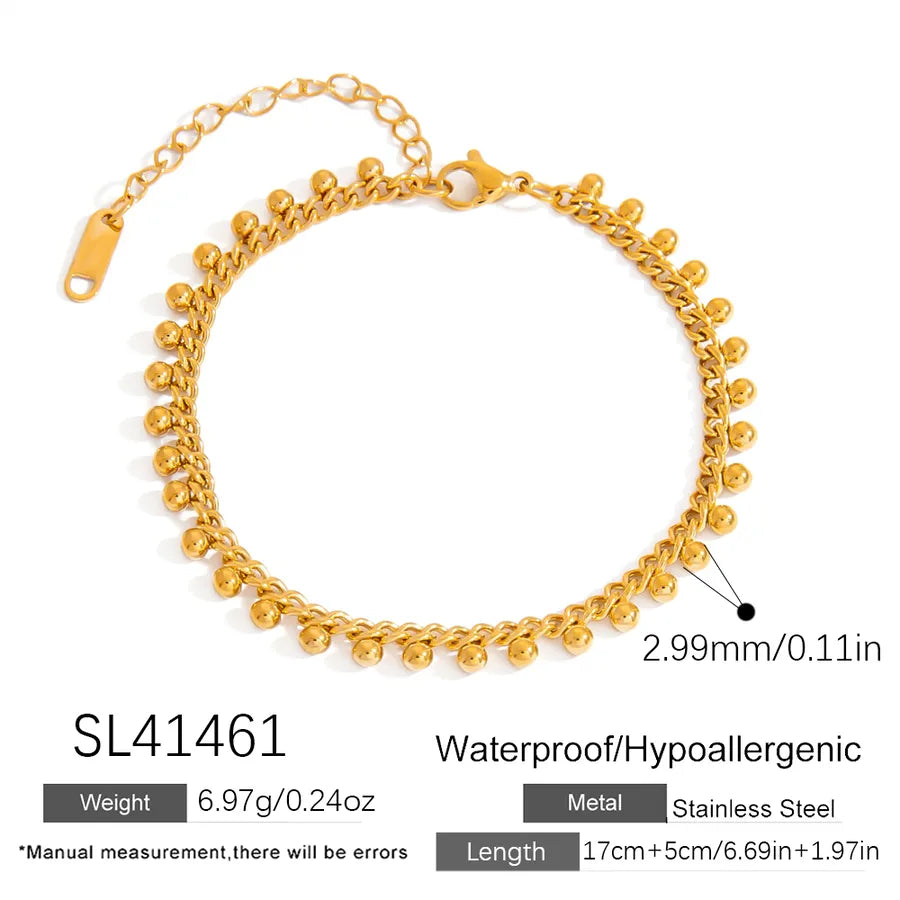 Elegant Luxurious Infinity 304 Stainless Steel figaro chain Bracelets In Bulk
