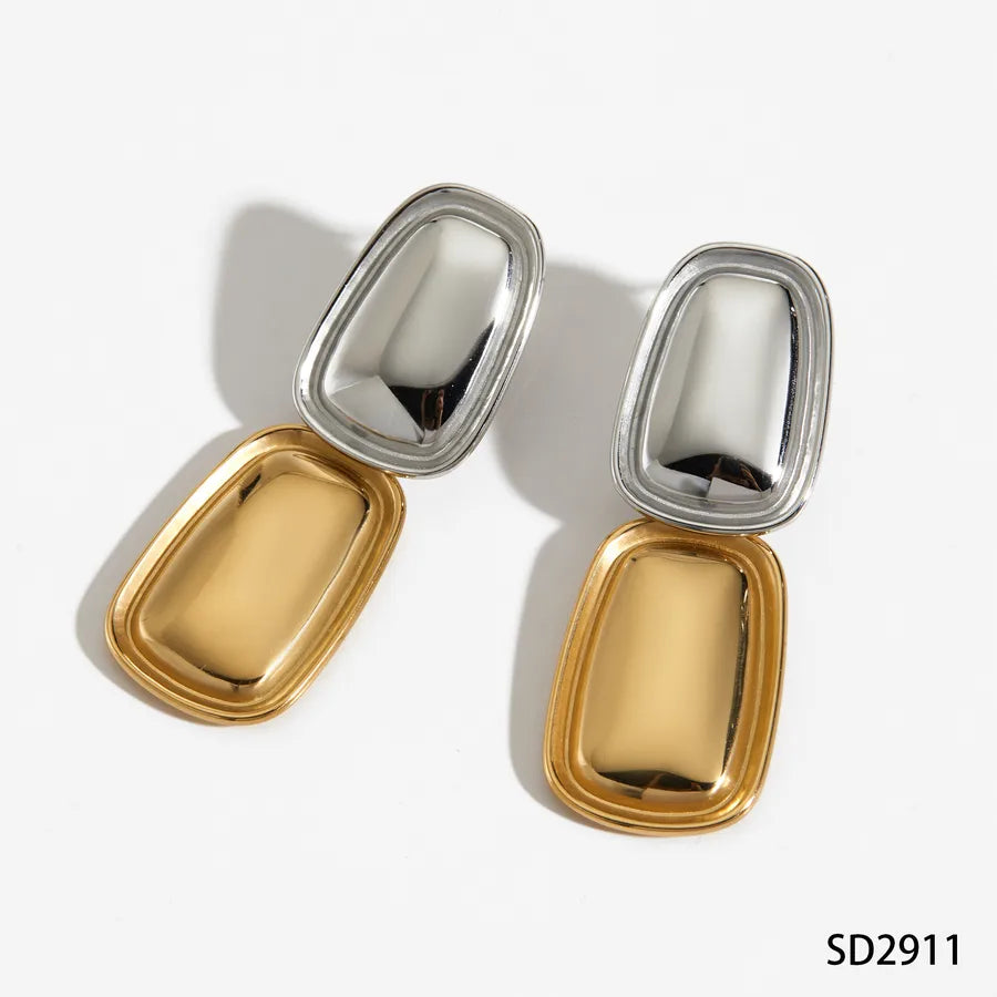 Casual Streetwear Geometric 304 Stainless Steel 16K Gold Plated White Gold Plated Drop Earrings