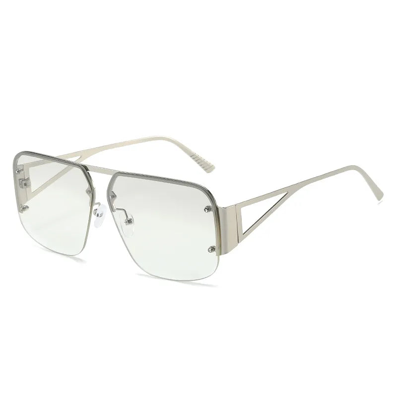 classic style geometric pc square full frame men's sunglasses