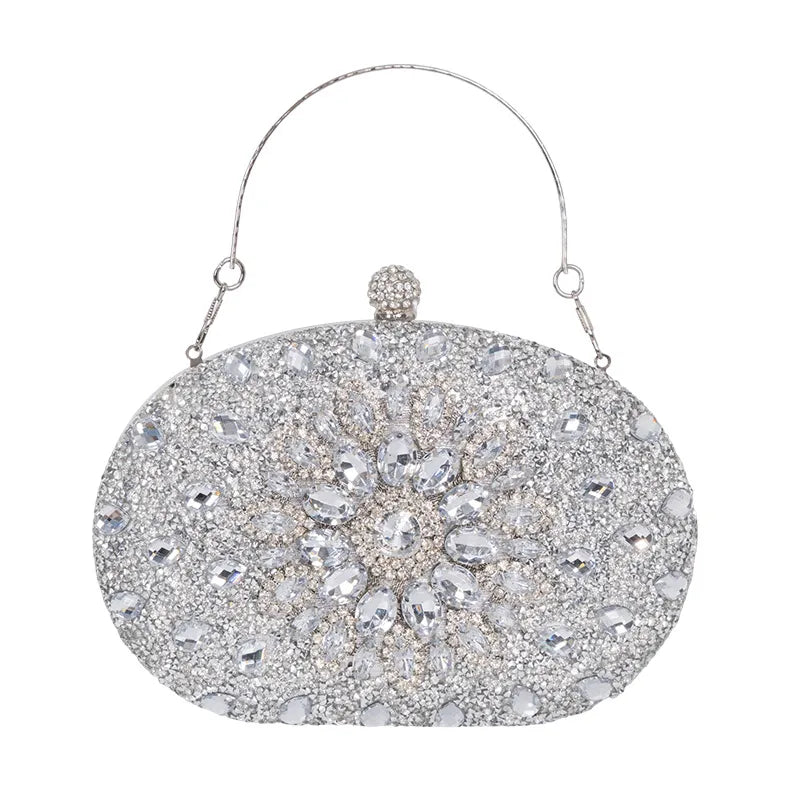 Sunflower Diamond-encrusted Dinner Bag Fashion Banquet Women's Clutch Bag Personality Dress Evening Bag