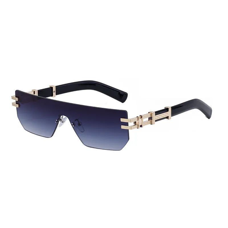 Vintage Style Hawaiian Geometric Pc Square Frameless Men's Sunglasses