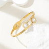 Simple Style Round Butterfly 304 Stainless Steel Bangle In Bulk