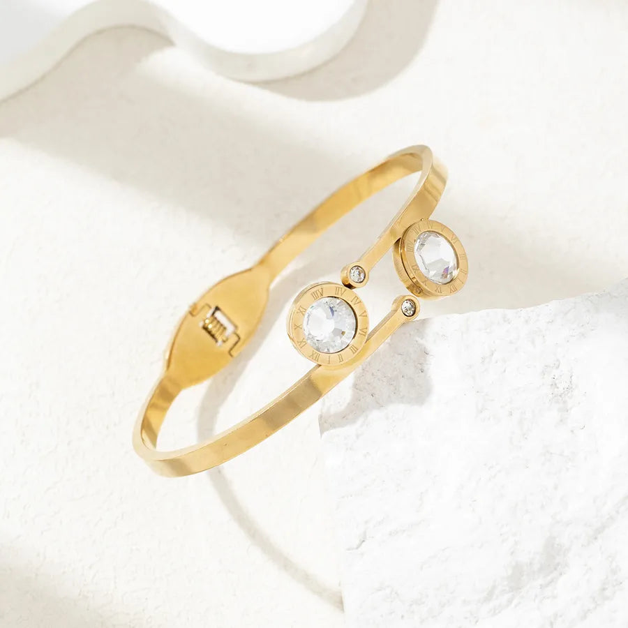 Simple Style Round Butterfly 304 Stainless Steel Bangle In Bulk
