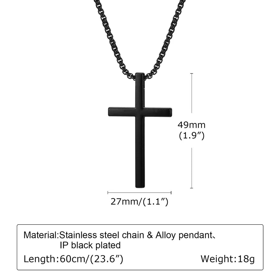 Wholesale Jewelry Religion Cross 304 Stainless Steel Pendant Necklace