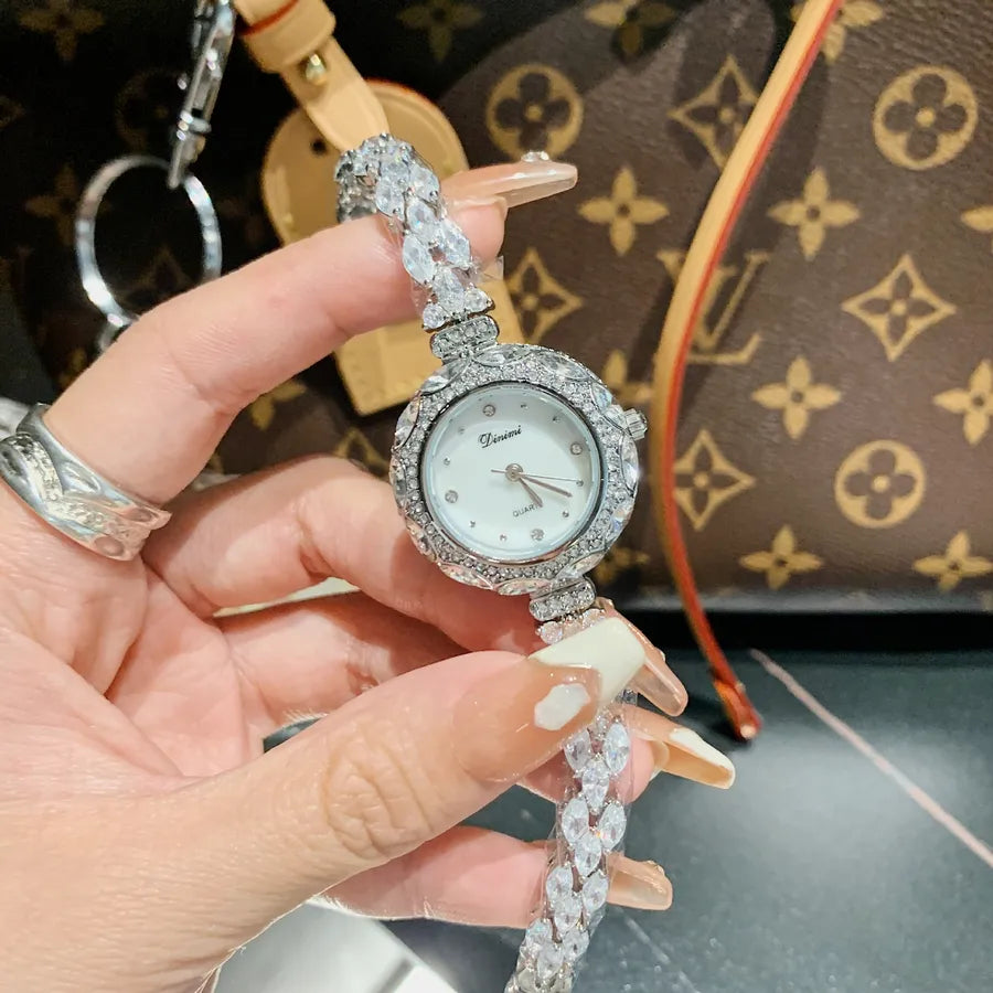 Casual Shiny Solid Color Buckle Quartz Watch Women's Watches