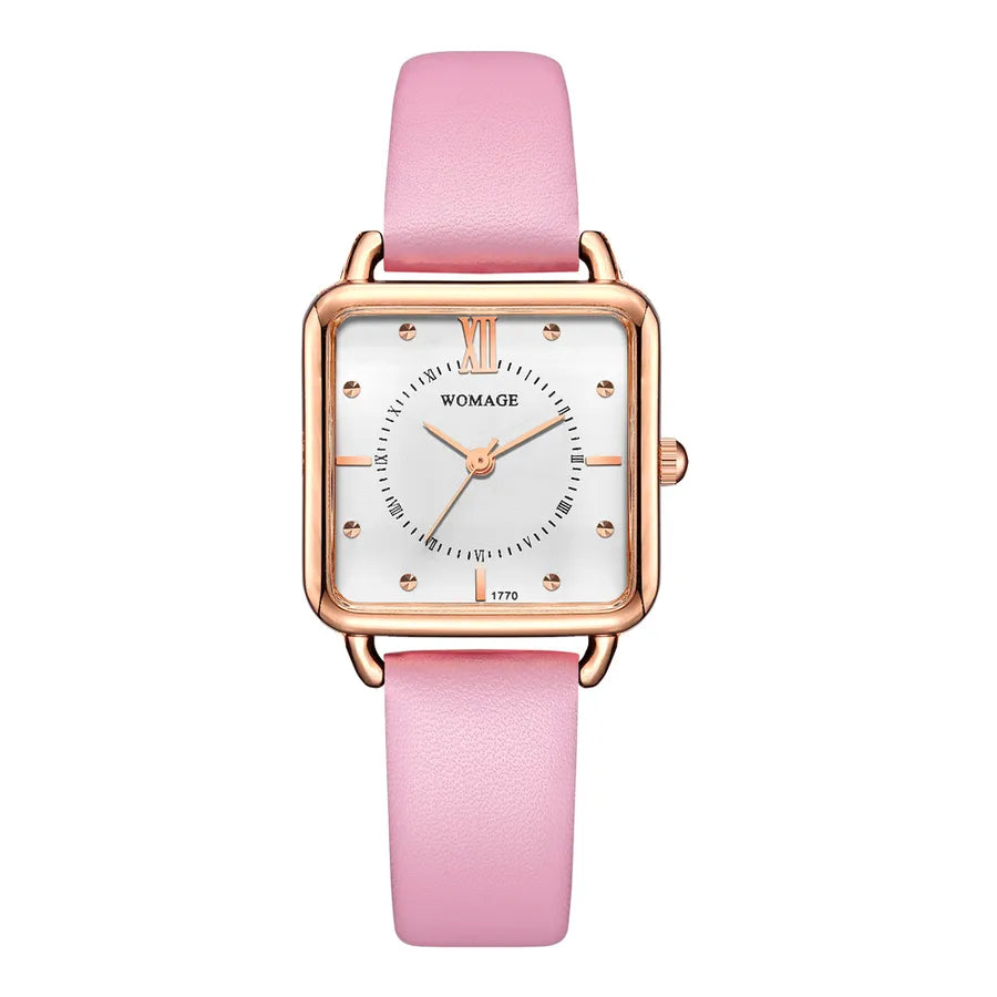 fashion square dial casual belt watch