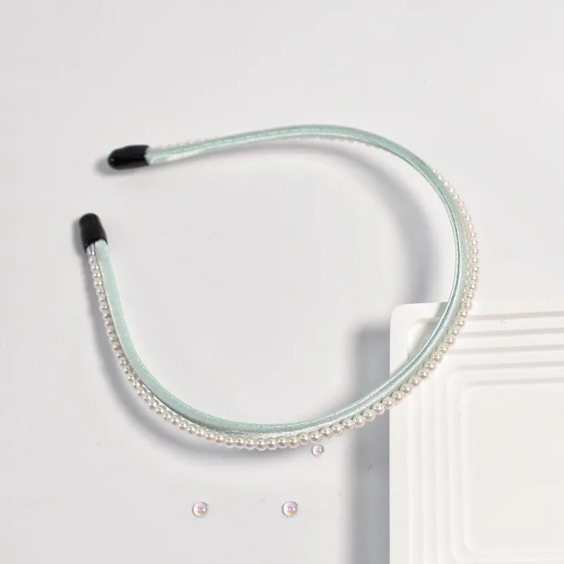 Princess Women's Solid Color Imitation Pearl Hair Band