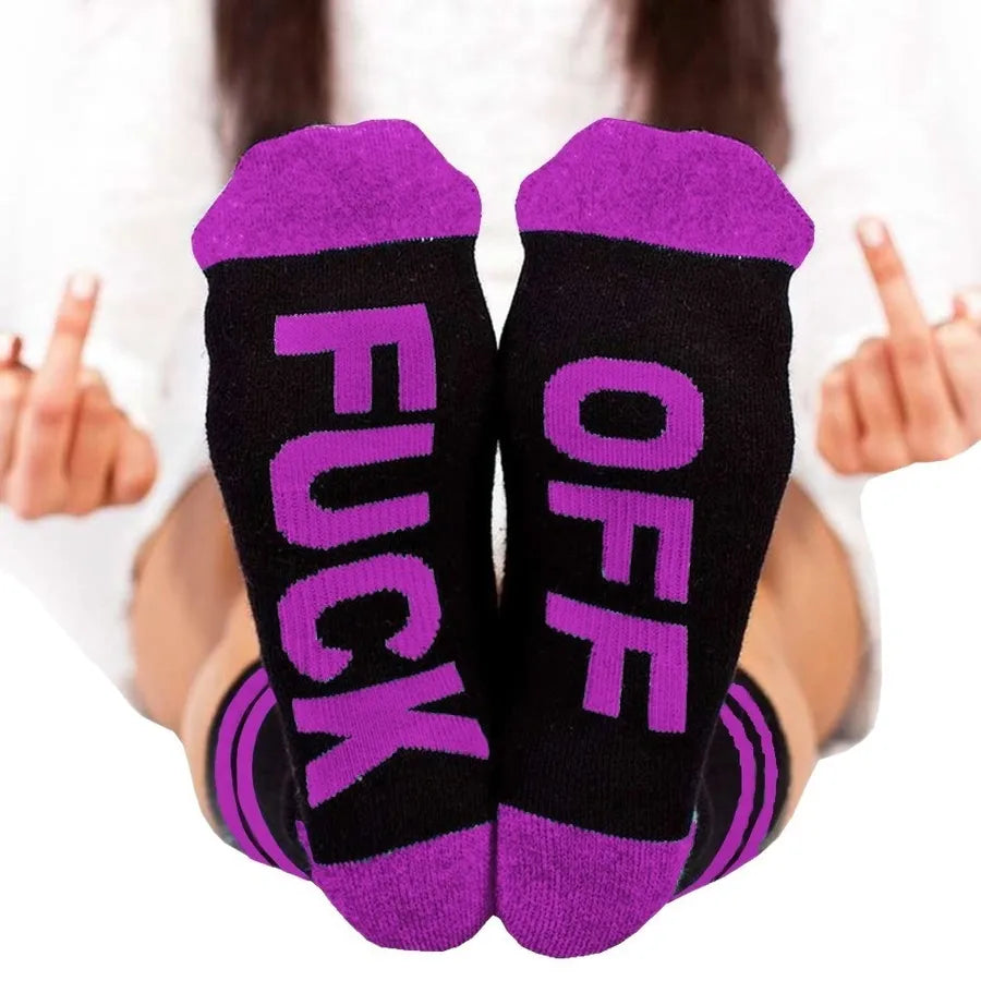 unisex casual letter cotton jacquard socks ankle socks