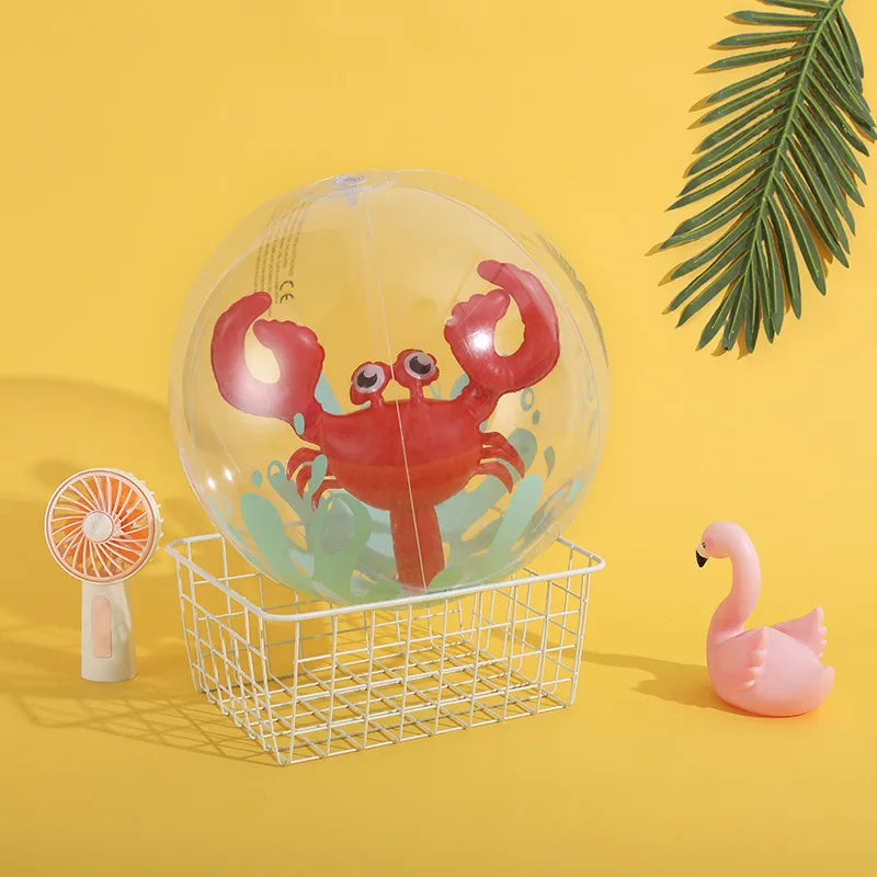 simple style classic style printing plastic inflatable ball swimming accessories 1 piece