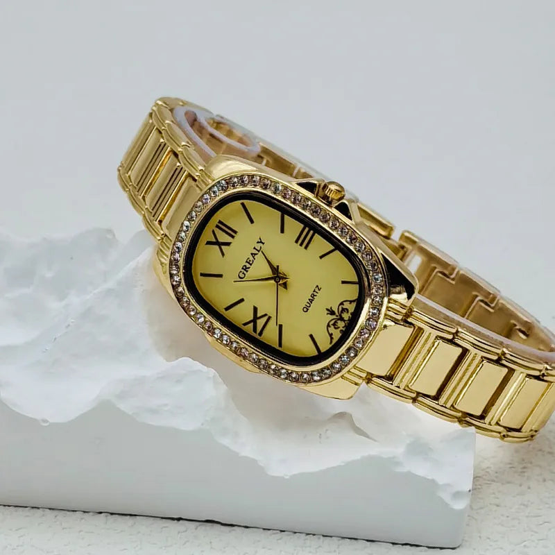 Casual Solid Color Horseshoe Buckle Quartz Watch Women's Watches