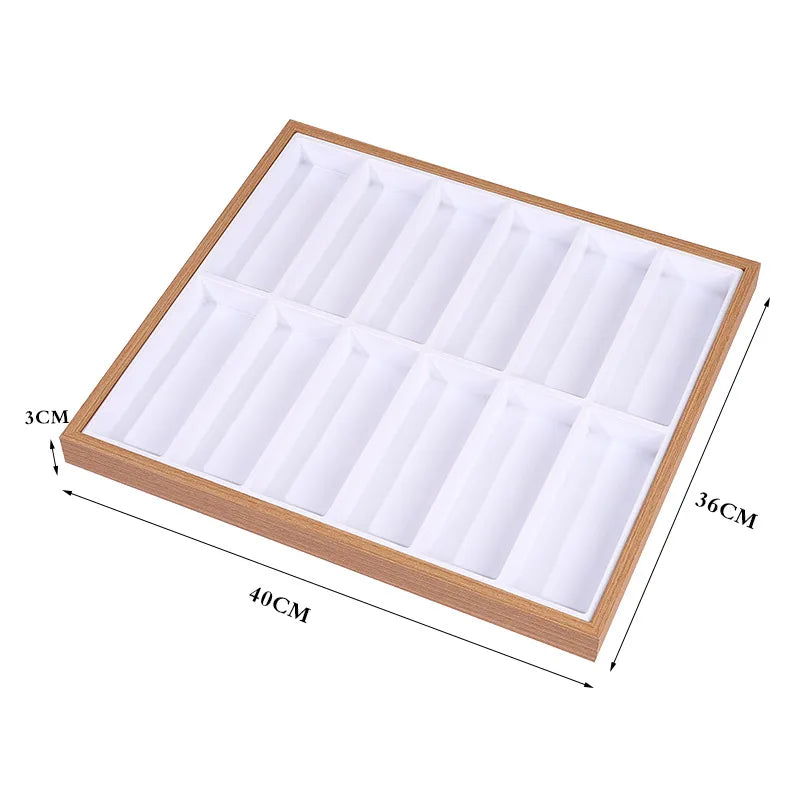 1 Piece Density plate Wood Simple Style Classic Style Square Glasses Display Plate Jewelry Rack