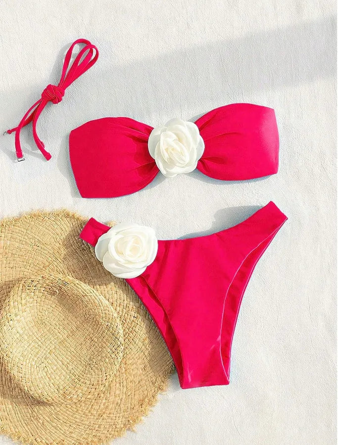 Women's Floral 2 Pieces Set Bikinis Swimwear