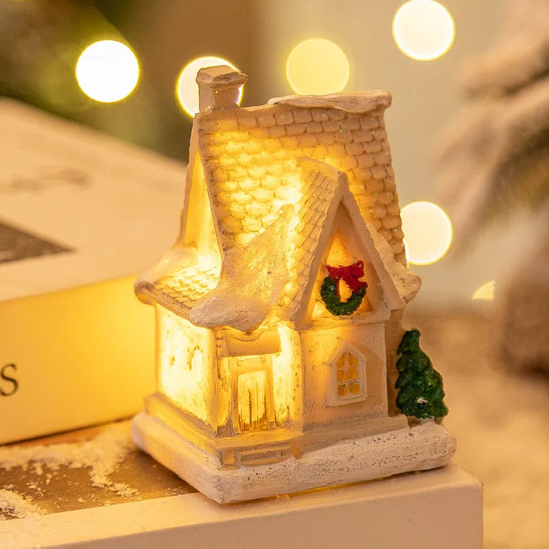 Christmas Cute House Resin Party Ornaments