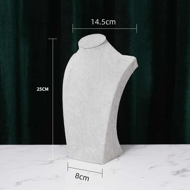 1 Piece Wood Flannel Simple Style Solid Color Jewelry Display Bust