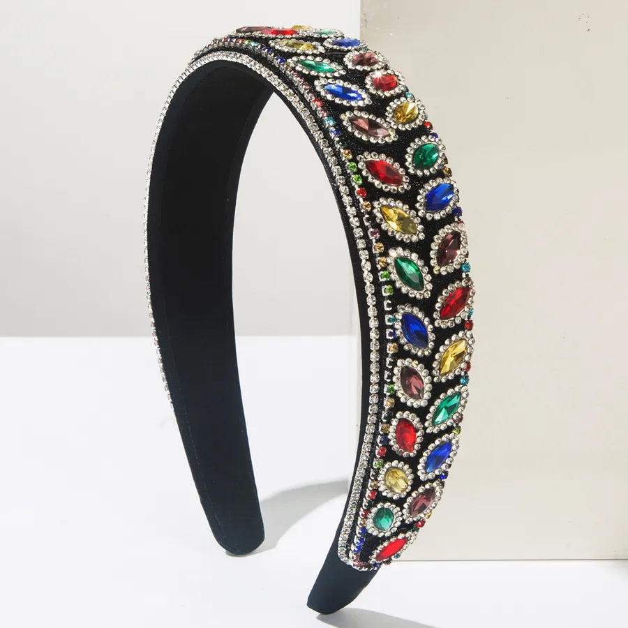 Baroque Style Modern Style Simple Style Women's Geometric Rhinestone Inlay Glass Hair Band