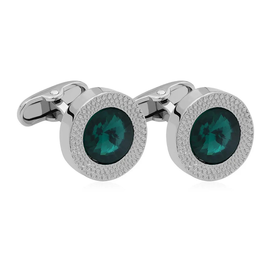 new gem-set cufflinks french fashion men's metal shirt buttons clothing accessories
