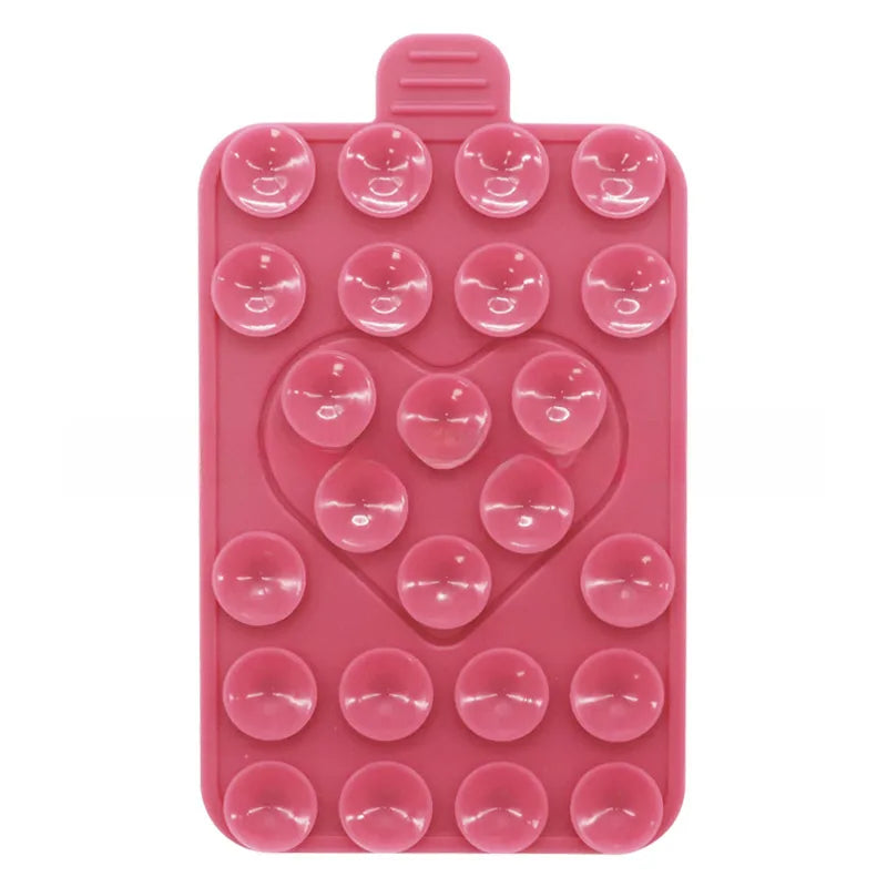 Suitable for mobile phone holder double-sided silicone suction cup mobile phone case holder multi-functional two-color love suction cup holder