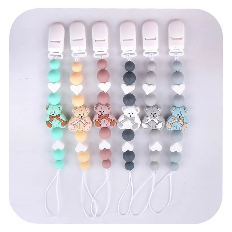 Cute Bear Silica Gel Baby Accessories