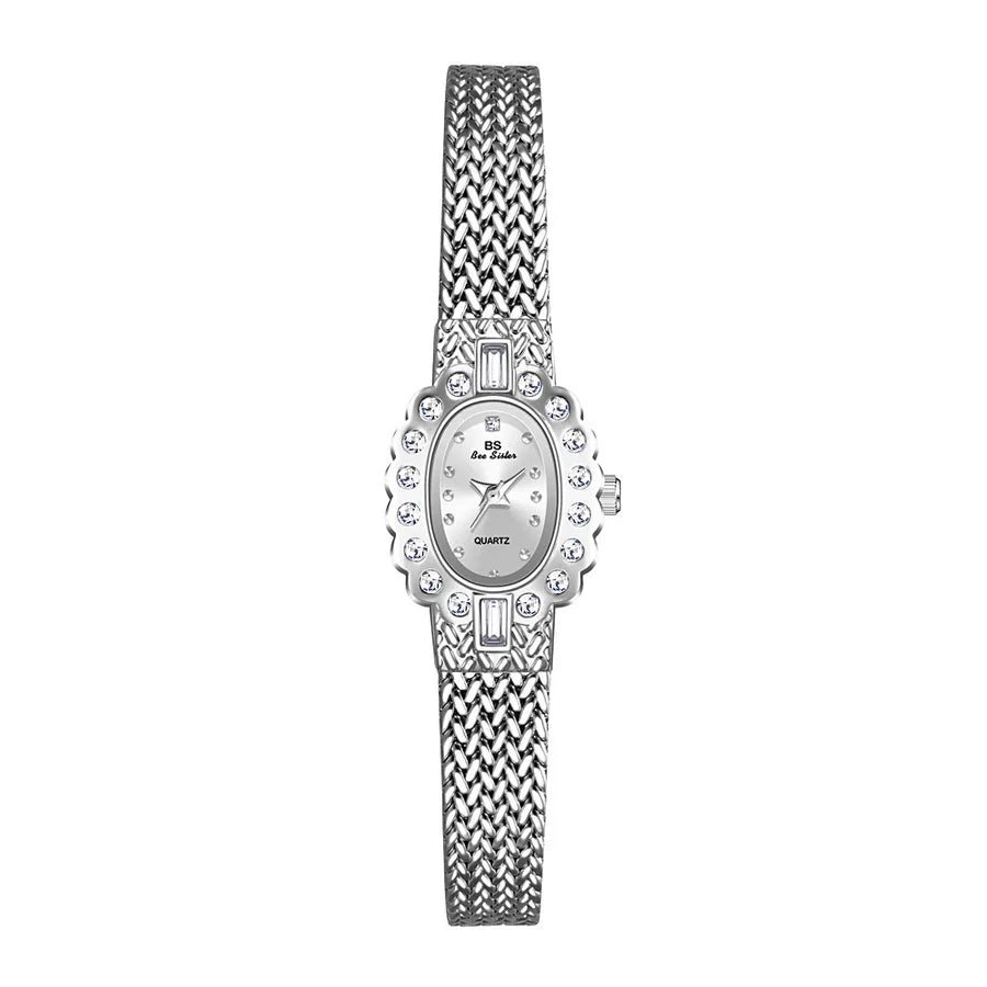 Retro Classic Style Solid Color One Piece Buckle Quartz Watch