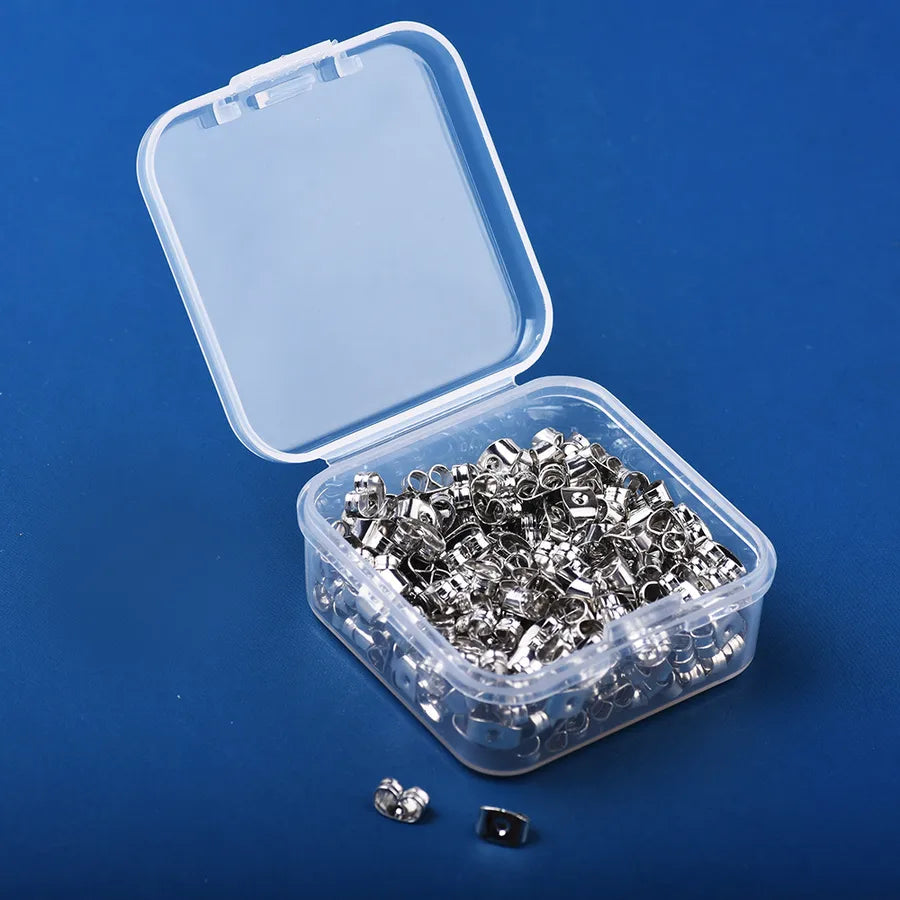Ear Plug transparent plastic fixed ear stud plug bullet film ear plug diy earrings accessories factory wholesale ear plug