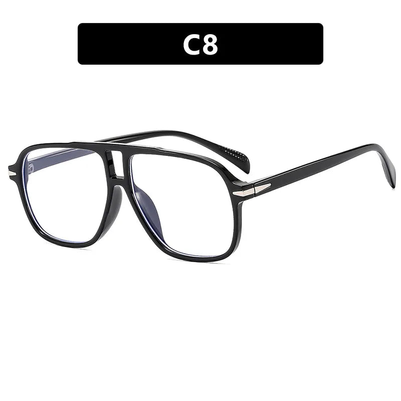 Retro Streetwear Geometric Pc Square Full Frame Glasses