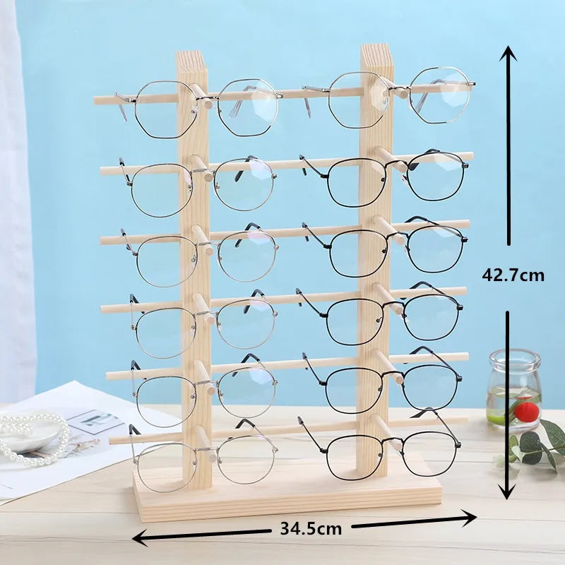 simple style geometric solid wood jewelry display