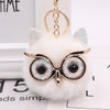 cute owl alloy plush unisex bag pendant keychain 1 piece