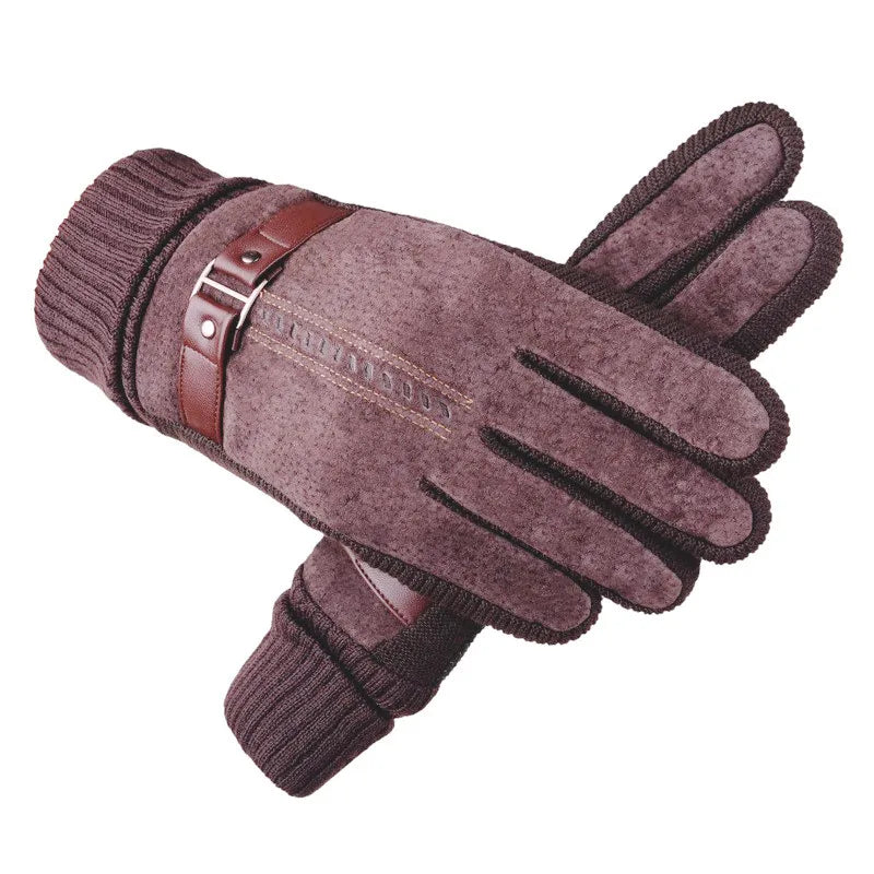 Men's Simple Style Solid Color Gloves