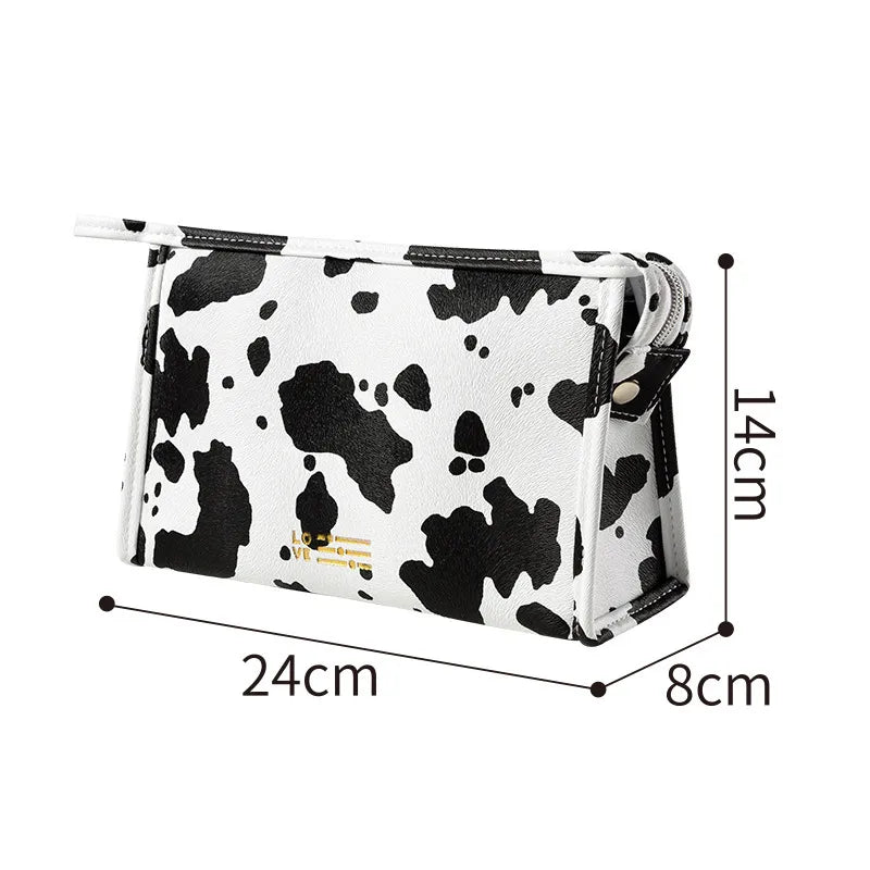 streetwear animal pu leather square makeup bags