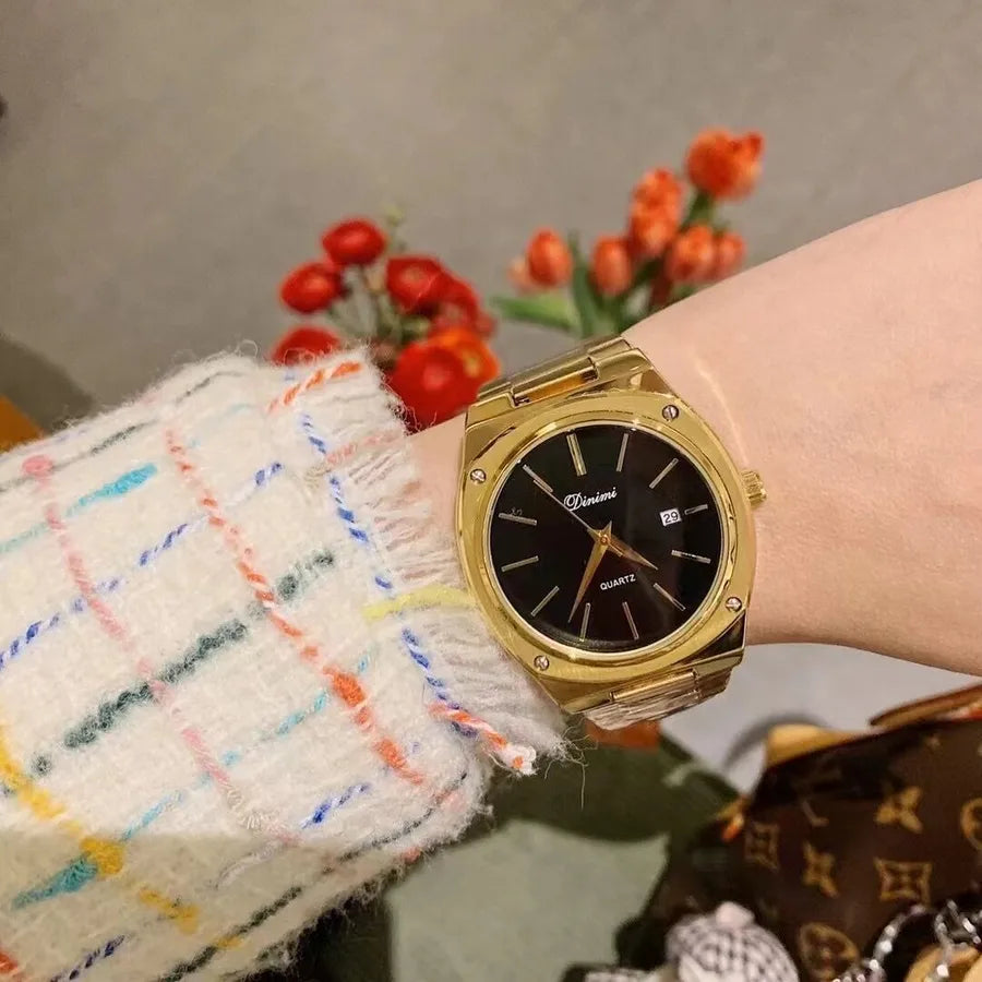 Vintage Style Classic Style Round Single Folding Buckle Quartz Watch Women's Watches