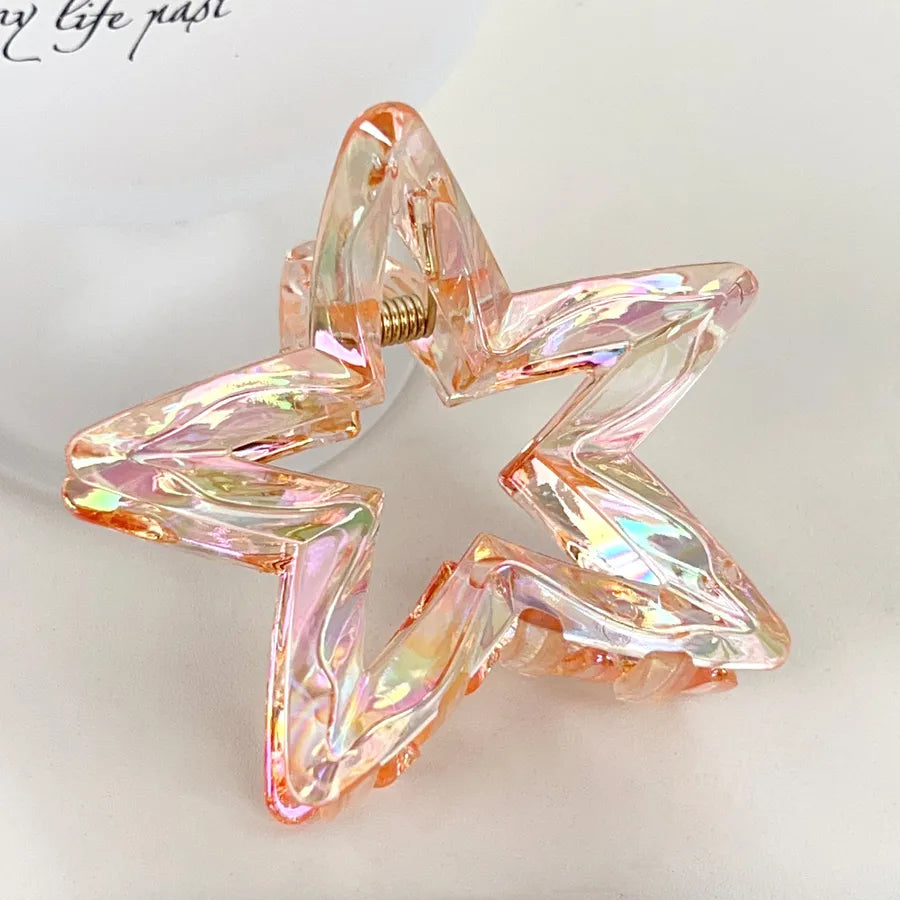 Elegant Korean Style Women's Star Plastic Hair Claws