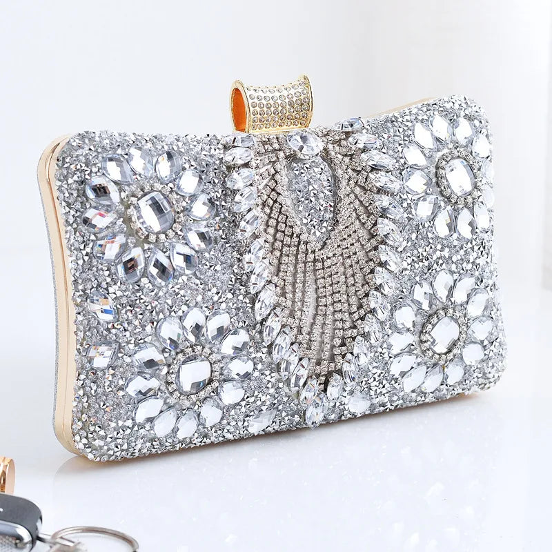 red green royal blue pu leather water droplets square evening bags