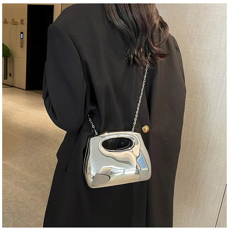 Women's Medium Arylic Solid Color Streetwear Square Magnetic Buckle Shoulder Bag Handbag Crossbody Bag