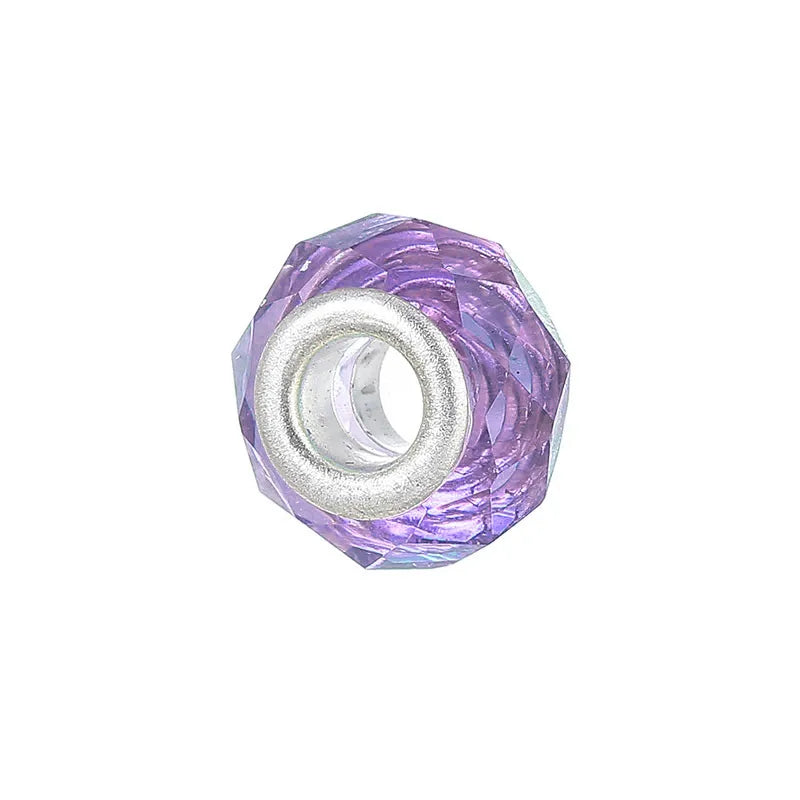 1 Piece 15*15mm Alloy Resin Geometric Polished Beads