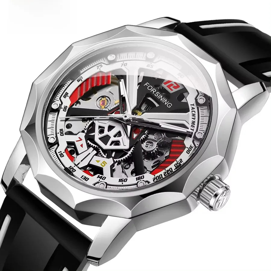 New forsining  wind race men's fashion casual hollow waterproof manual mechanical watch wholesale