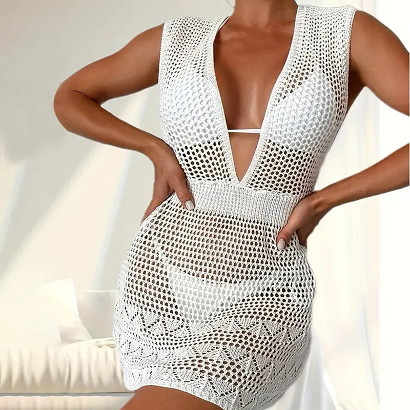 Women's Solid Color Vacation Cover Ups