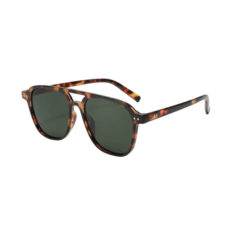 Casual Retro Streetwear Solid Color Pc Square Full Frame Men's Sunglasses