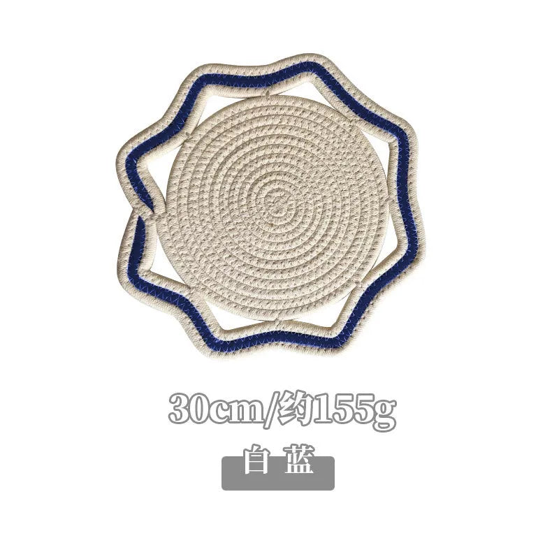 Casual Pastoral Multicolor cotton rope Placemat 1 Piece