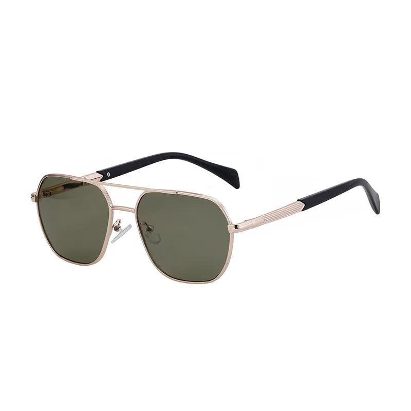 Simple Style Solid Color Pc Gradient Tinted Lenses Square Full Frame Men's Sunglasses